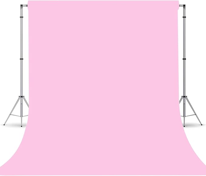 Pink Photography Backdrops for Photoshoot, Photo Booth Video Shooting Photo Backdrop, Photo Studio Portrait Background for Photography 8FTx10FT