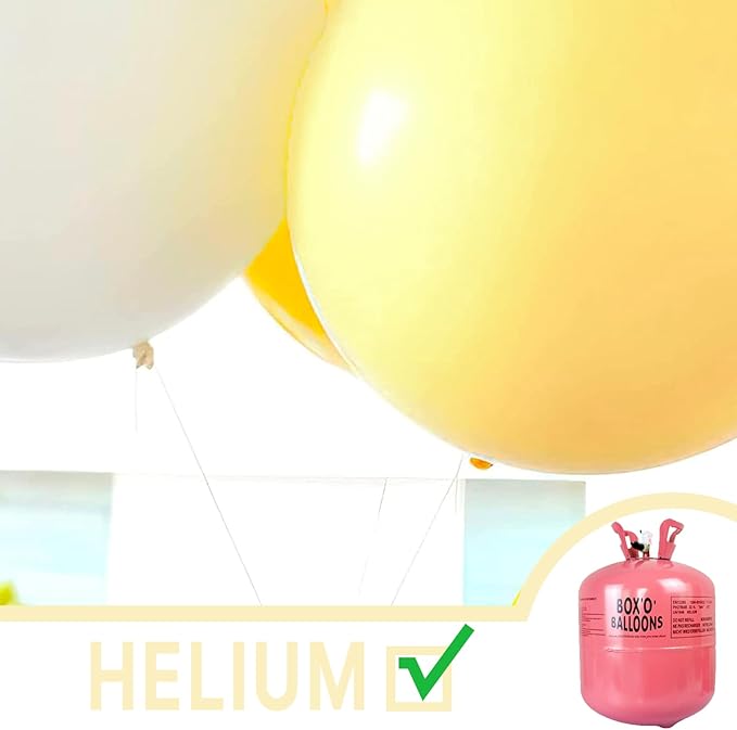 PartyWoo Pastel Yellow Balloons 4pcs 36 Inch Light Pale Yellow Latex Helium Balloons for Graduation Baby Shower Gender Reveal Easter Little Cutie Bee Birthday Summer Party Decorations Yellow-Q07