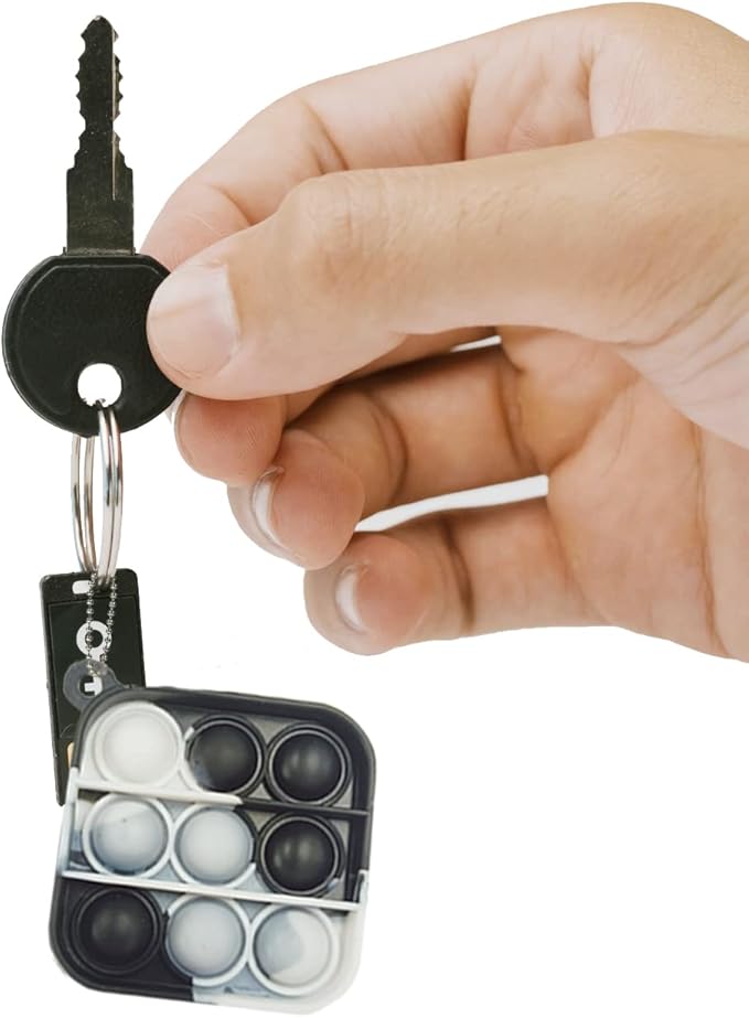 60 Pcs Mini Pop Bubble Fidget Toys, Silicone Keychain Small Pop Bulk for Party Favors, Classroom Prizes, Easter Basket Goodie Bag Stuffer Christmas Birthday Valentine for Kids Student