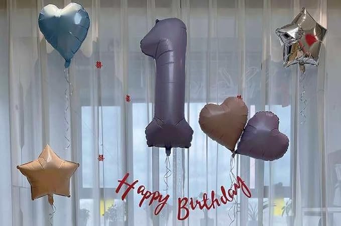 Lilac Number 8 Balloon 40 Inch, 8th Birthday Party Decorations for Children, Giant 8 Foil Balloon for Party Supplies