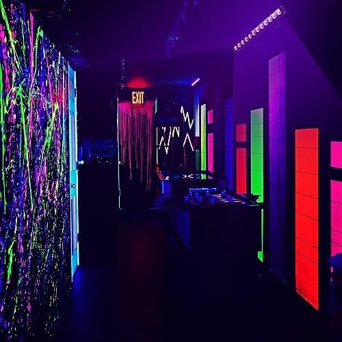 Black Lights 300W LED Flood Light with Plug(6ft Cable), IP66 Waterproof Black Lights for Party, Stage Lighting, Aquarium, Body Painting, Halloween, Neon Glow in The Dark (2 Pack)