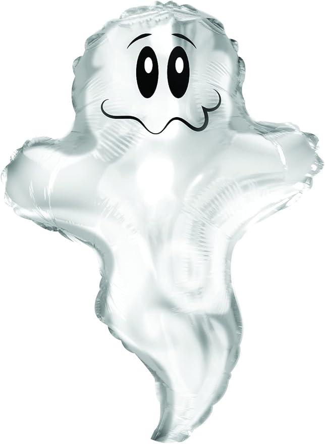 PMU 10 Pc Halloween Flying Ghost 24 Inch Mylar-Foil Balloon