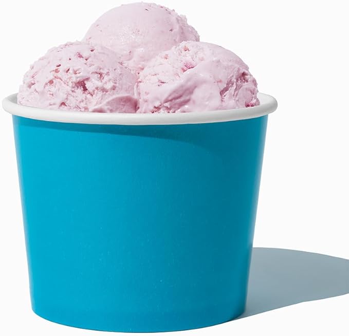 UNIQ 1000-Count 12 oz Disposable Ice Cream Bowls Blue Color | Paper Cups for Hot or Cold Foods, Multiple Sizes | Ice Cream Bar Supplies Frozen Dessert Supplies