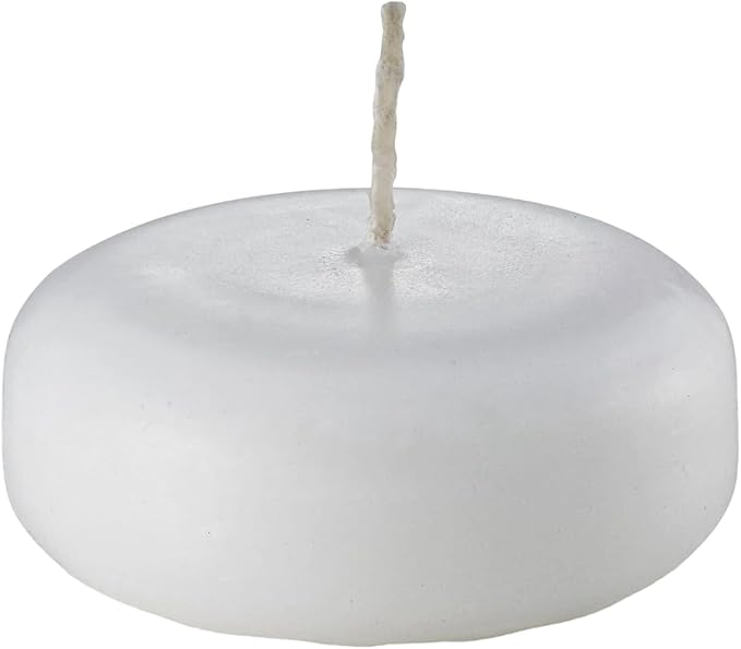 D'light Online Medium Floating Candles 2 3/8 Inch Bulk Pack for Events Floating Candles for Weddings, Spa, Home Decor, Special Occasions and Holiday Decor (Set of 96, White)
