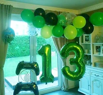 Green 13 31 Number Balloon 40 Inch，Large 13 31 Green Birthday Party Decorations, Number 13 31 Foil Balloons for Anniversary Party Graduations Celebration Supplies