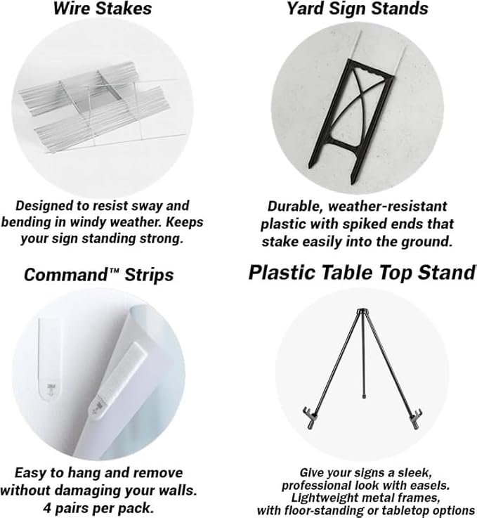 "We're Engaged" Minimalist Welcome Sign - Bold & Simple Couples Yard Sign for Engagement Party