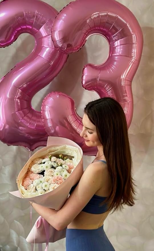 40 Inch Pink 3 Large Number Balloon, 3 13 23 30 33 36 38 Pink Birthday Party Decorations, Number Three Foil Balloons for Anniversary Party Graduations Celebration Supplies