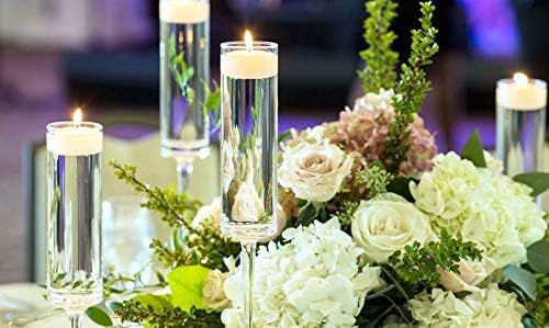 D'light Online Large Off-White 3 Inch Floating Candles for Events, Centerpieces at Weddings, Spa, Pool, Home Décor, for Cylinder Vases and Holiday Decorations - (Set of 36, Pale Ivory)