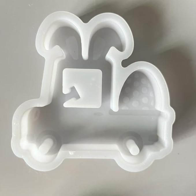 Silicone Molds for Easter Bunny Ear Car, Reusable DIY Mold for Plaster of Paris and Resin, for Car Dashboard Ornament, Tabletop Decor & Holiday Gift Idea