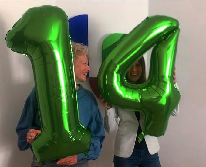 10 Balloon Number, Green Number 10th Birthday Balloons 40 Inch, 10 Years Old Green Birthday Decorations for Boys Girls, 10th Anniversary Decorations