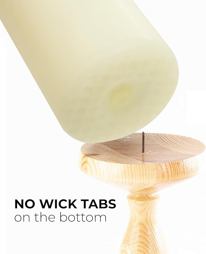 20-Piece Ivory Taper Candles (2x4 inches) | Unscented, Dripless & Smokeless | Clean-Burning Dinner Candles for Weddings, Parties, Dinner Table Decor, Home Dining, Church Ceremonies & Celebrations