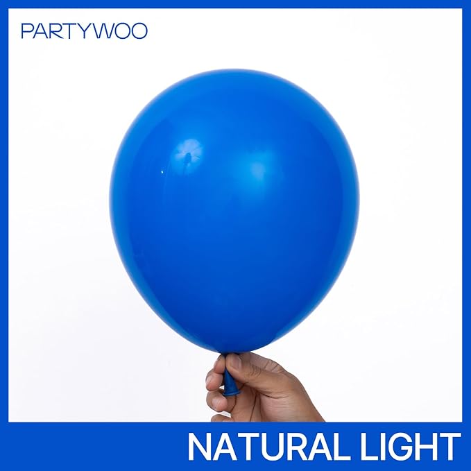 PartyWoo Royal Blue Balloons 101pcs of 12 Inch Dark Blue Latex Balloons for Wedding Baby Shower Gender Reveal Anniversary Graduation Under The Sea Men Birthday Bachelorette Party Decorations Blue-Y5