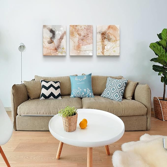 Boho Wall Decor For Living Room Canvas Wall Art For Bedroom Minimalist Abstract Ink Wall Paintings Large size Wall Decorations For Room Office Decor Wall Pictures Dormitory Home Decoration 3 Piece