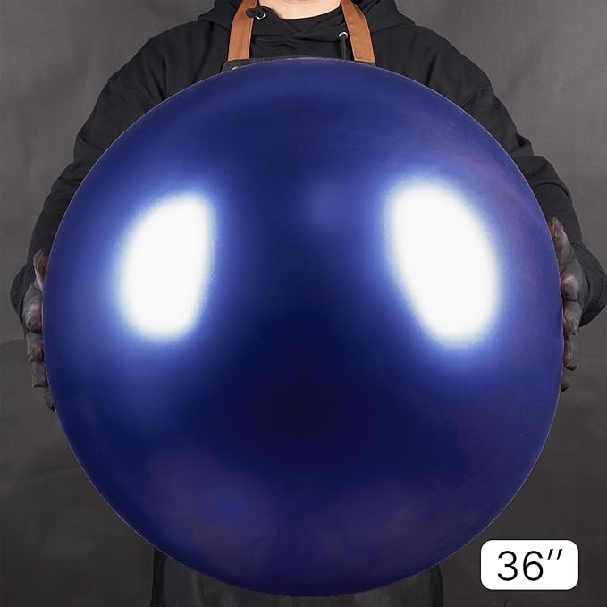 PartyWoo Navy Blue Balloons 4pcs 36 Inch Matte Helium Dark Blue Latex Balloons for Graduation Anniversary Wedding Sports Theme Boy Baby Shower Men Birthday Bachelorette Party Decorations Blue-Y72