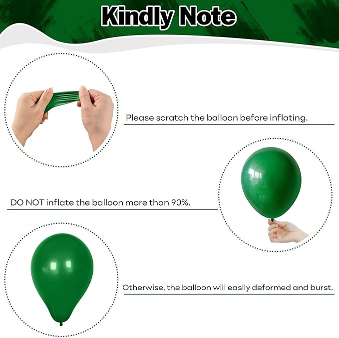 Green Balloons Set 12 Inch Dark Green Gold Balloons 35 Pcs Metallic Green Macaron Blue Balloons Set Jungle Safari Dinosaur Theme Balloon for Boys Men Wedding Baby Shower Birthday Party Decorations