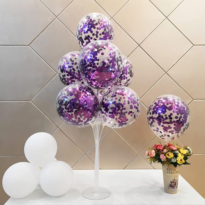 Purple Confetti 5000 Pieces 1 Inch Table Confetti Glitter Dots for Wedding Baby Shower Birthday Party Table Decorations(1.76 OZ)