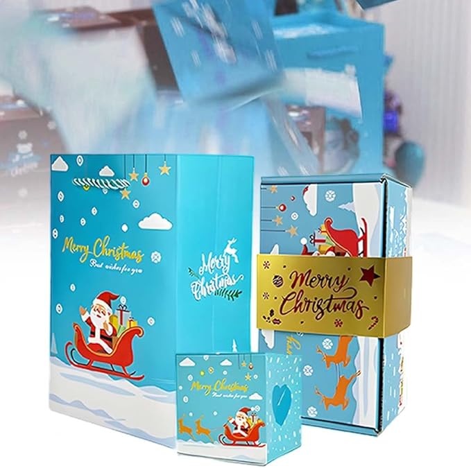 Surprise Gift Box Explosion for Money, New Christmas Surprise Gift Box Unique Folding Bouncing Red Envelope Gift Boxs, Christmas Money Boxs for Birthday Anniversary (20Pcs Sky Blue)