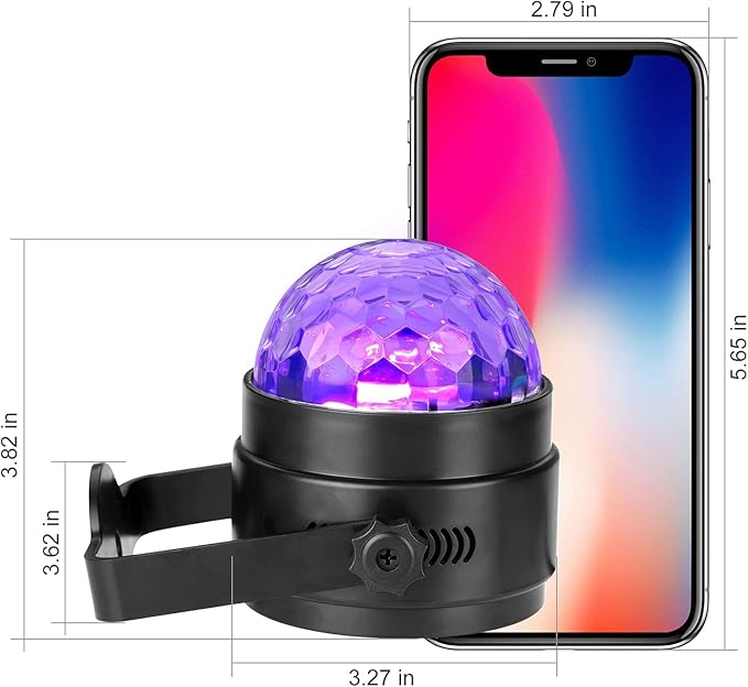 Litake UV Black Light for Glow Party, Sound Activated Party Light with Remote, LED Disco Ball Strobe Light in Dark Party Supplies, Dj Lighting for Halloween Birthday Home Dance Party Decoration 3 Pack