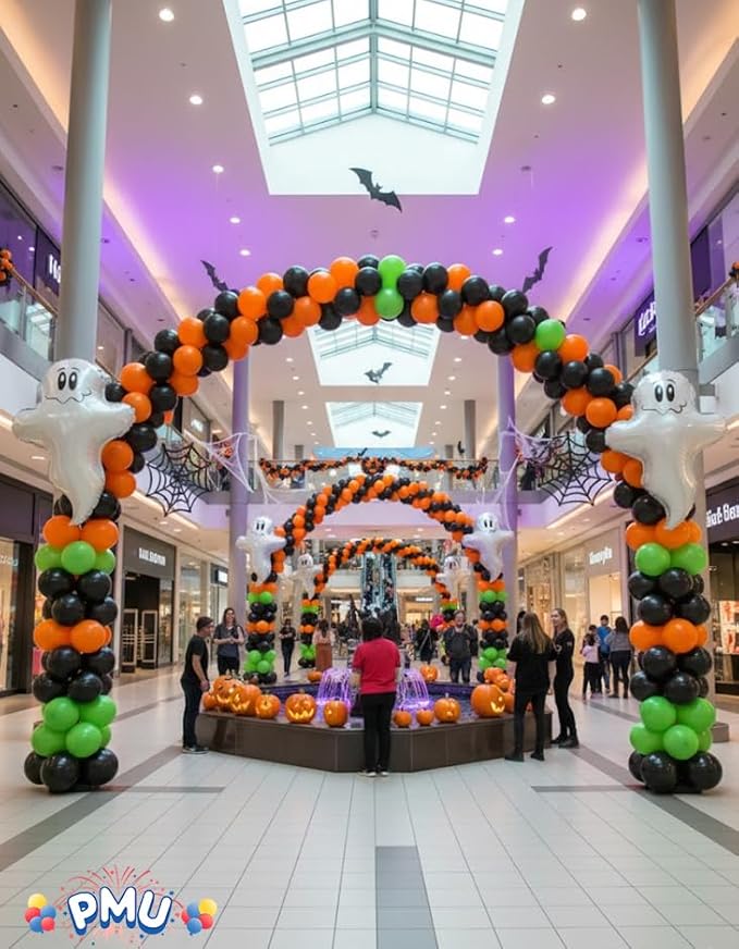 PMU 10 Pc Halloween Flying Ghost 24 Inch Mylar-Foil Balloon