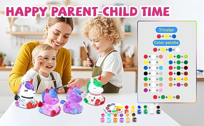 Paint Your Own Lamp - DIY Painting Kit, Painting Kit Arts & Crafts for Kids Ages 8-12, Art Supplies Birthday Easter Party Holiday Gift (Pony)