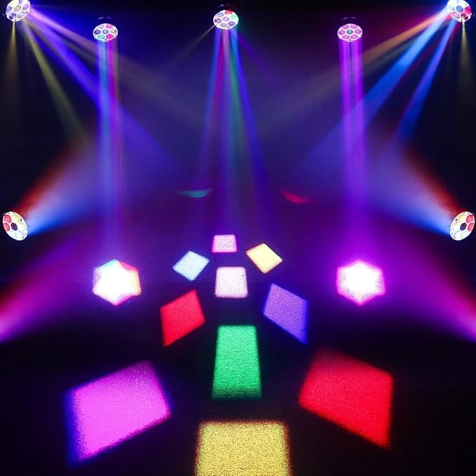 Big Dipper LM0740D 7x40w Wash Moving Head Stage Light, Professional Stage Lighting with RGBW Beam Lights LED Strobe Light for Parties and Bars