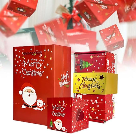 Surprise Gift Box Explosion for Money, New Christmas Surprise Gift Box Unique Folding Bouncing Red Envelope Gift Boxs, Christmas Money Boxs for Birthday Anniversary (20Pcs Red)