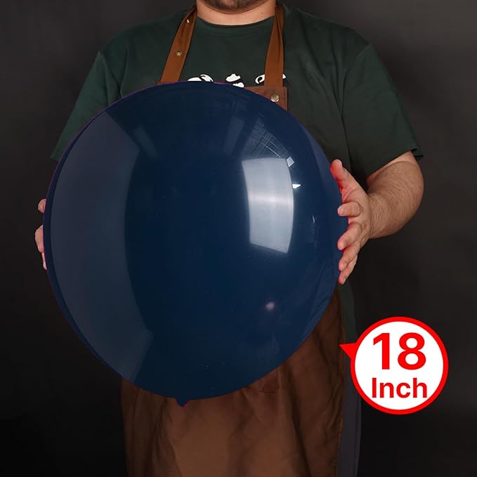 PartyWoo Navy Blue Balloons 20pcs 18 Inch Matte Helium Dark Blue Latex Balloons for Graduation Wedding Anniversary Sports Theme Boy Baby Shower Men Birthday Bachelorette Party Decorations Blue-Y72