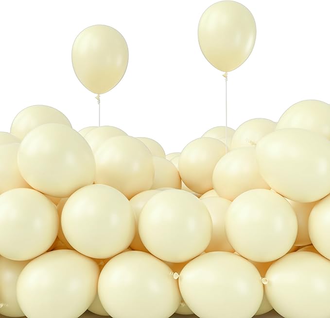 PartyWoo Pastel Yellow Balloons 50pcs 5 Inch Small Mini Light Pale Yellow Balloons for Graduation Baby Shower Gender Reveal Easter Little Cutie Bee Birthday Summer Party Decorations Yellow-Q07
