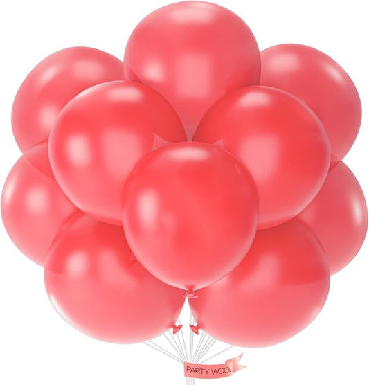 PartyWoo Pink Large Balloons 20 pcs 18 Inch Big Jumbo Giant Matte Rose Hot Watermelon Pink Latex Balloons for Graduation Wedding Baby Shower Princess Bachelorette Birthday Party Decorations Pink-Q11