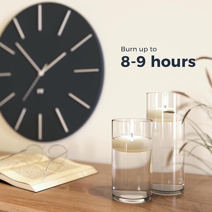 72 Floating Candles, Smoke-Free and odorless, Burning continuously for 8-10 Hours, White, 3-inch Floating Candles, Suitable for Valentine's Day, Weddings, Holidays, Home Decoration