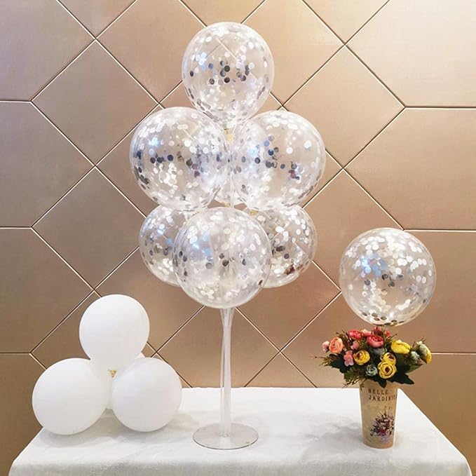 Silver Confetti 5000 Pieces 1 Inch Table Confetti Glitter Dots for Wedding Baby Shower Birthday Party Table Decorations(1.76 OZ)