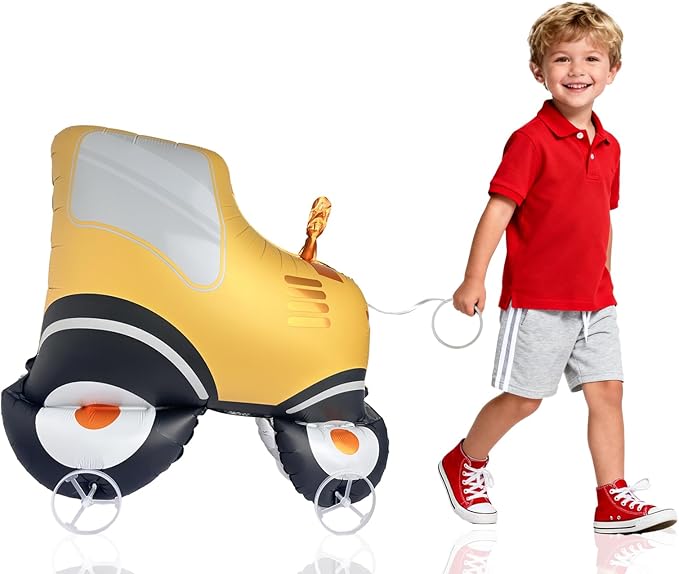 Walking Tractor Balloons, Self-Standing Large Tractor Foil Balloons for Farm Themed Party Birthday Baby Shower Decoration Supplies(Number 1)
