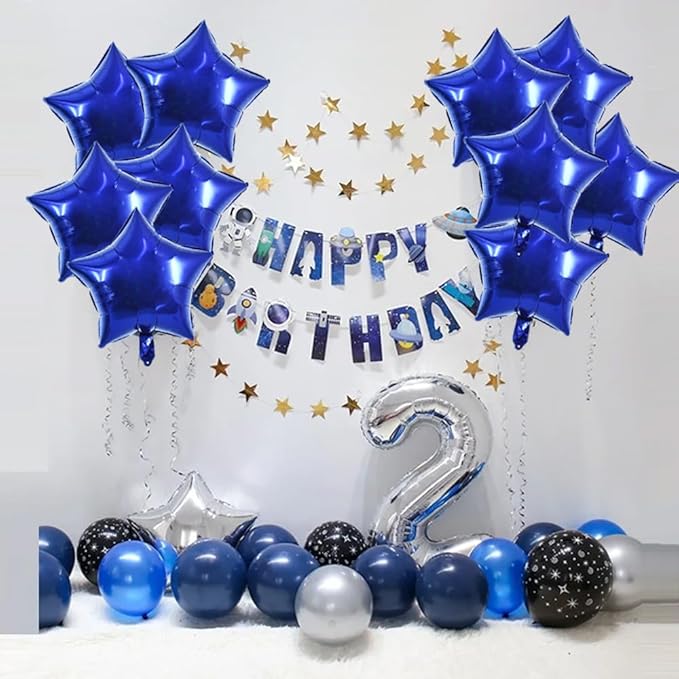 TONIFUL 30Pcs 18 Inch Navy Blue Star Shape Foil Balloons Big Dark Blue Stars Helium Mylar Ballons for Birthday Wedding Baby Shower Anniversary Engagement Party Decorations Suppliess