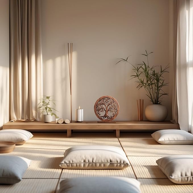 Decozen Solid Wood Tree Sculpture - Home Decor, Living Room, Boho, Coffee Table, Centerpiece Table Decorations, Mantle, Dining Table Centerpiece, Bathroom Shelf, Farmhouse, Christmas Decorations