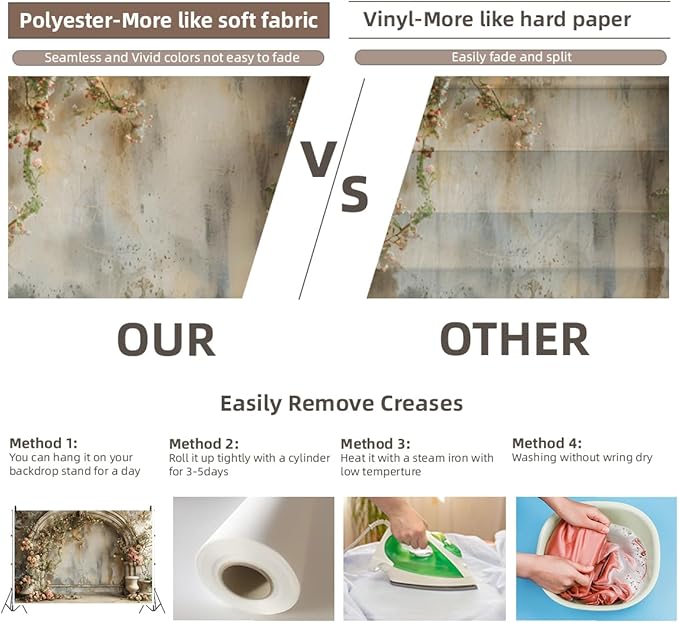 12x6ft Vintage Pink Roses Backdrops for Photoshoot Medieval Building Wall Spring Flower Photography Background for Wedding Bridal Shower Birthday Mothers Day Womens Day Girl Women Portrait