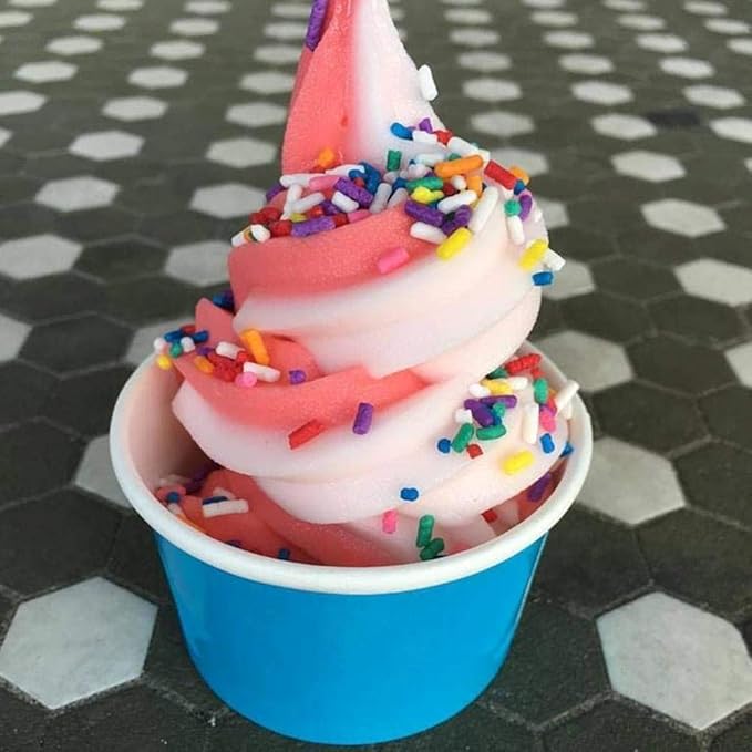 UNIQ 1000-Count 12 oz Disposable Ice Cream Bowls Blue Color | Paper Cups for Hot or Cold Foods, Multiple Sizes | Ice Cream Bar Supplies Frozen Dessert Supplies