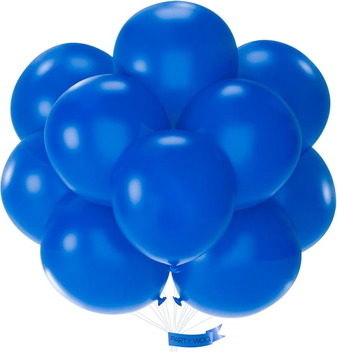 PartyWoo Royal Blue Balloons 20pcs of 18 Inch Dark Blue Latex Balloons for Wedding Baby Shower Gender Reveal Anniversary Graduation Under The Sea Men Birthday Bachelorette Party Decorations Blue-Y5