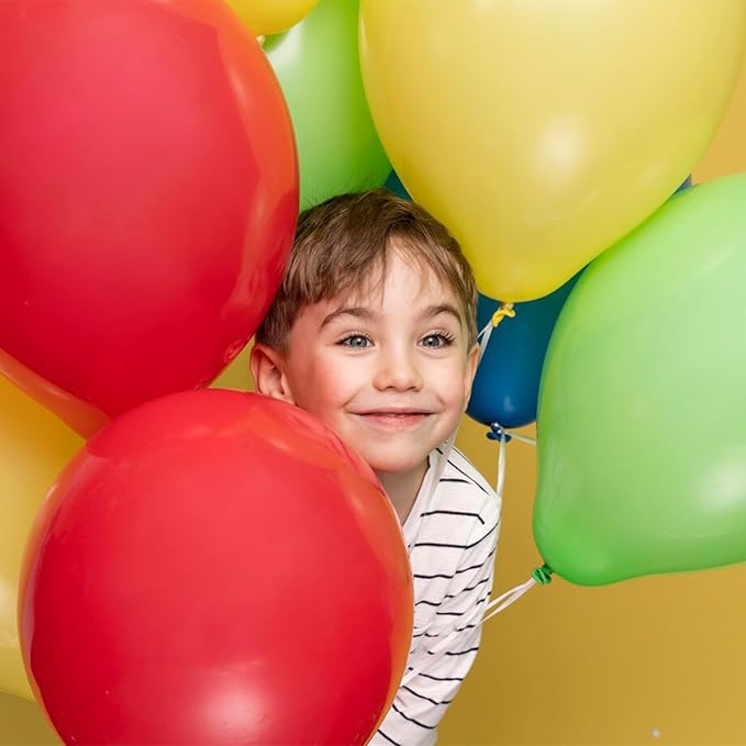 Assorted Rainbow Balloons 30 Pack 18 inch Round Bright Latex Balloons Assorted Colors for Birthday Baby Shower Wedding Party Birthday Decorations Supplies Arch Garland