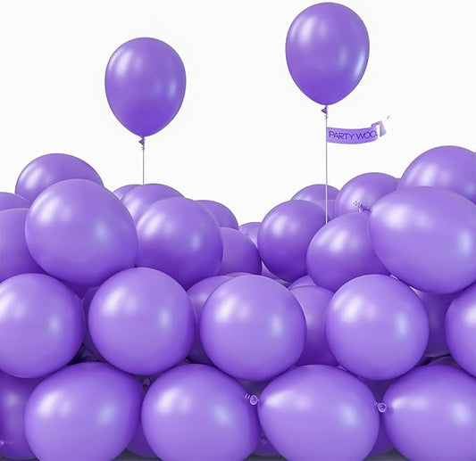 PartyWoo Purple Balloons 100 pcs 5 Inch Purple Latex Balloons for Birthday Baby Shower Anniversary Engagement Wedding Princess Bachelorette Bridal Shower Butterfly Party Decorations Purple-Y15
