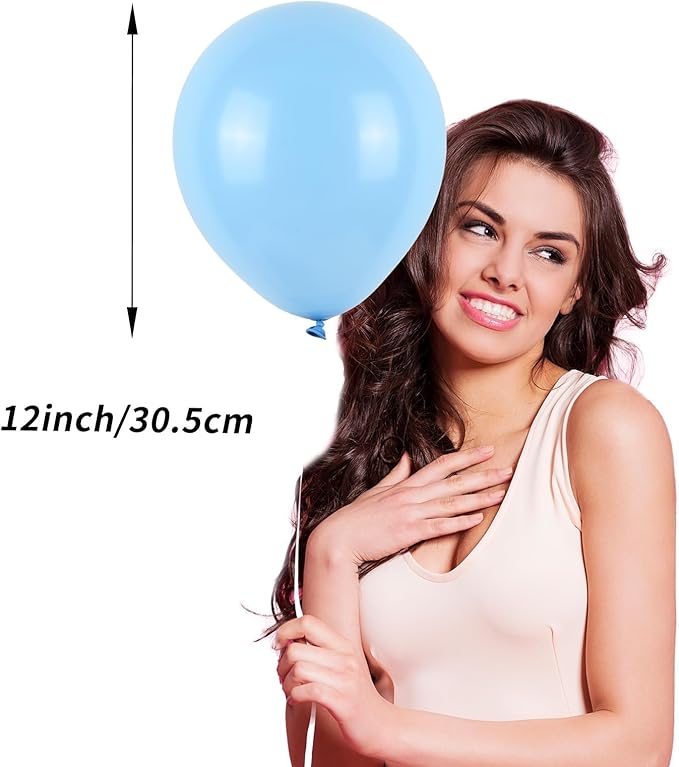 Color Balloons - 12 Inch Red, Blue, Yellow Cow Print Sky Blue Cloud Story Balloons for Party Themed Decor