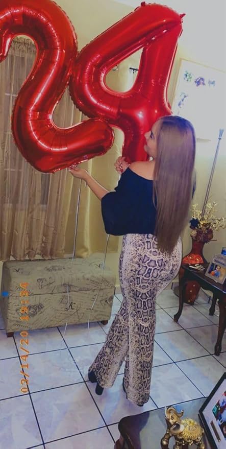 10 Balloon Number, Red Number 10th Birthday Balloons 40 Inch, 10 Years Old Red Birthday Decorations for Boys Girls, 10th Anniversary Decorations