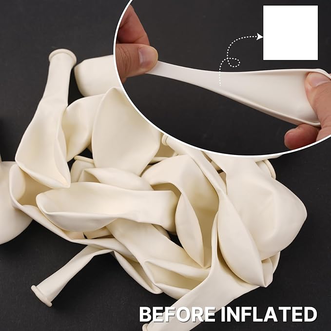 PartyWoo White Balloons 101pcs 12 Inch Matte White Latex Balloons for Wedding Bridal Graduation Engagement Baby Shower Gender Reveal Easter Anniversary Birthday Tea Party Decorations White-Y13
