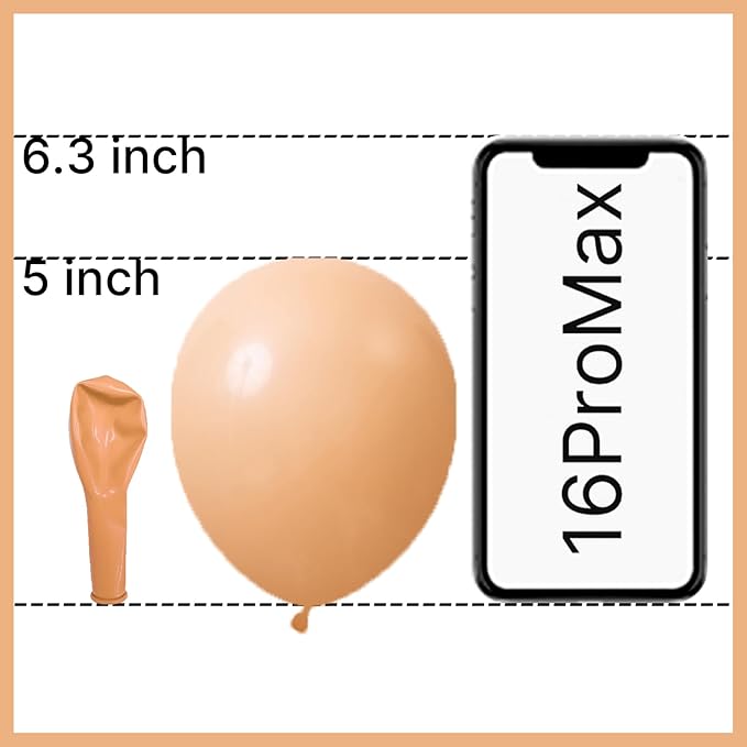 PartyWoo Nude Balloons 100pcs 5 Inch Apricot Fall Neutral Boho Latex Balloons for Jungle Safari Thanksgiving Boy Baby Shower Birthday Anniversary Neutral Woodland Themed Party Decorations Brown-Y103