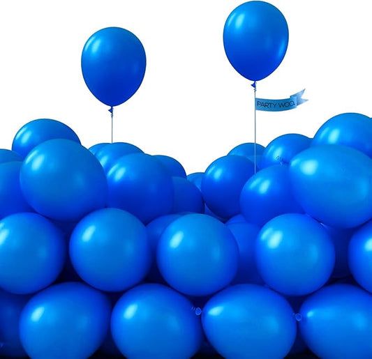 PartyWoo Royal Blue Balloons 100pcs of 5 Inch Dark Blue Latex Balloons for Wedding Baby Shower Gender Reveal Anniversary Graduation Under The Sea Men Birthday Bachelorette Party Decorations Blue-Y5