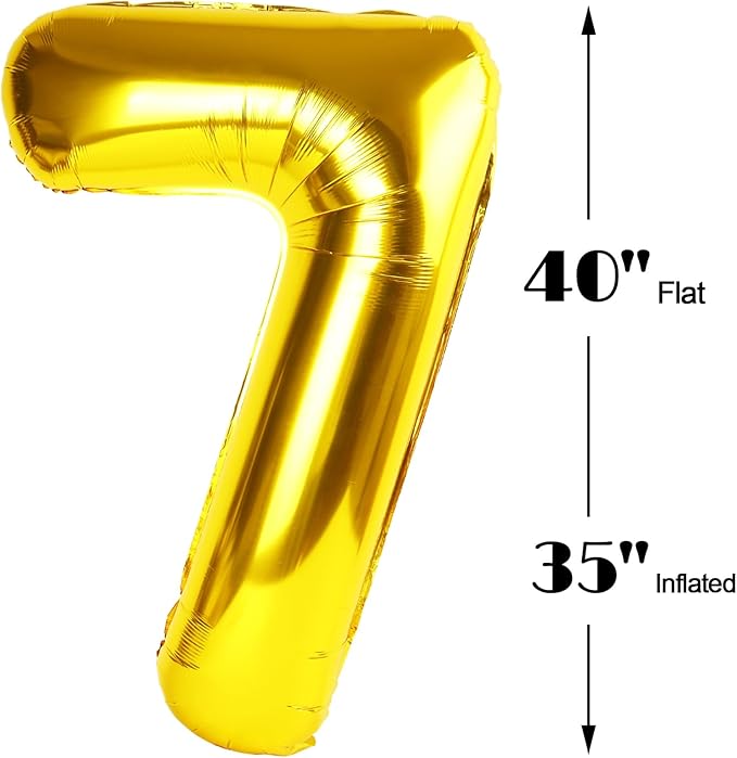 Digital Number 17 71 Gold Birthday Balloon 40 Inch, Foil Balloons for 17 71 Party Decorations Supplies, Mylar Numbers Balloon for 17 71 Wedding Anniversary