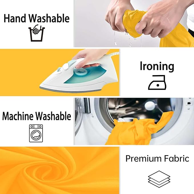 Yellow Photo Backdrop, Photo Booth Portrait Photography Backdrops, Studio Yellow Backdrop for Photoshoot Streaming Video Shooting 6x9ft