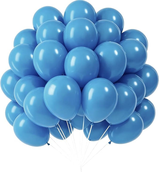 Blue Balloons 50 pcs 12 Inch Pastel Blue Latex Balloons for Wedding Bridal Engagement Baby Shower Gender Reveal Easter Anniversary Birthday Christmas Party Decorations