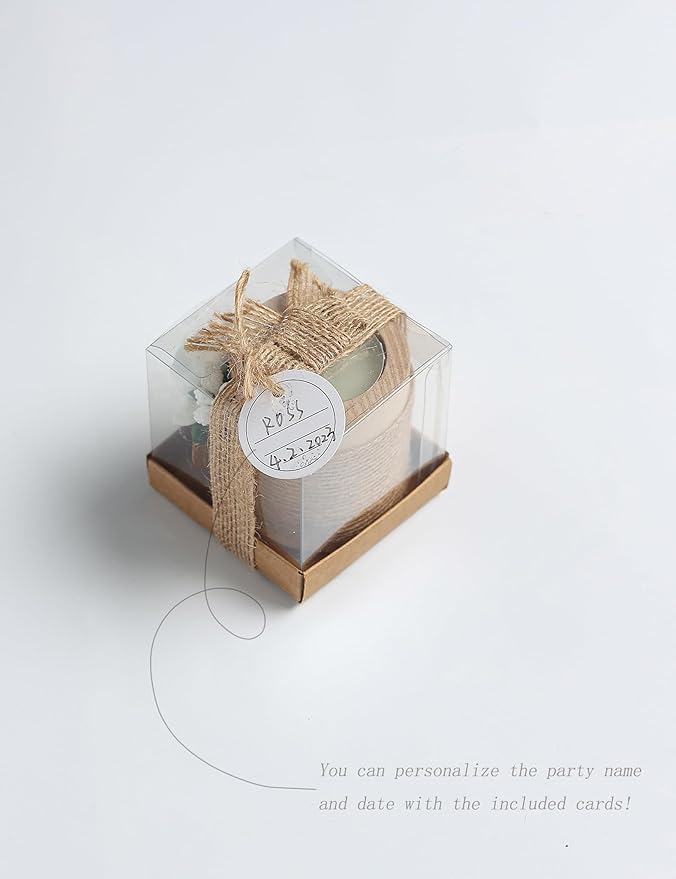 10 Piece Set of Wooden Tealight Candle Holders, Wedding Candle Favors, Baby Shower Favors, Return Favors, Bridal Shower Favors for Guests.(Light brown)