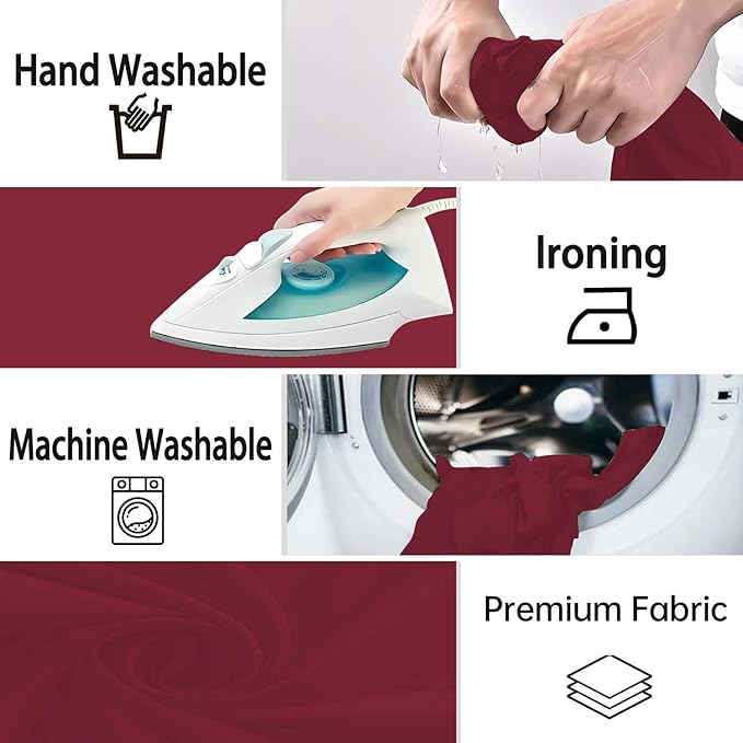 Wine Red Photography Backdrop for Photoshoot, Photo Backdrop Curtain, Perfect Wine Red Backdrops for Party Portrait Photoshoots Video Studio 5FTx7FT