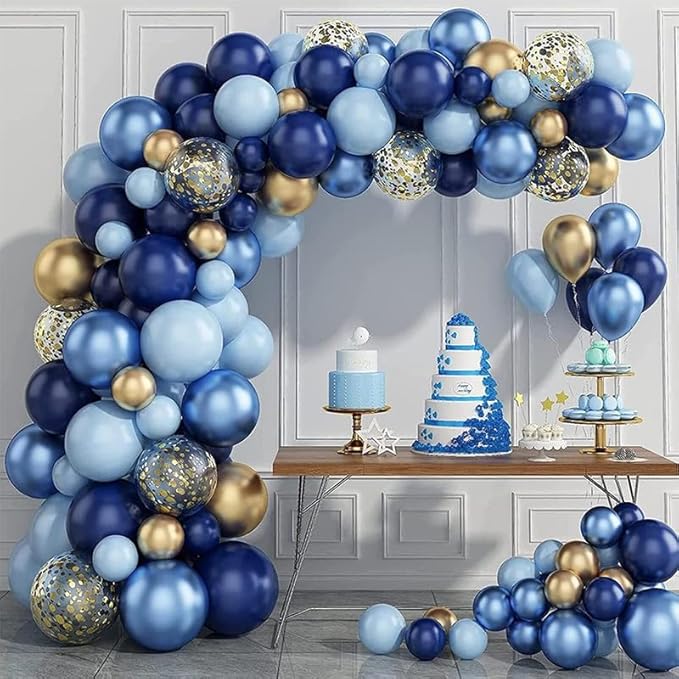 Blue Balloons 50 pcs 12 Inch Pastel Blue Latex Balloons for Wedding Bridal Engagement Baby Shower Gender Reveal Easter Anniversary Birthday Christmas Party Decorations